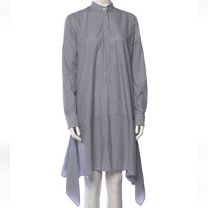 Scanlan Theodore Menswear Pinstripe Shirtdress S White